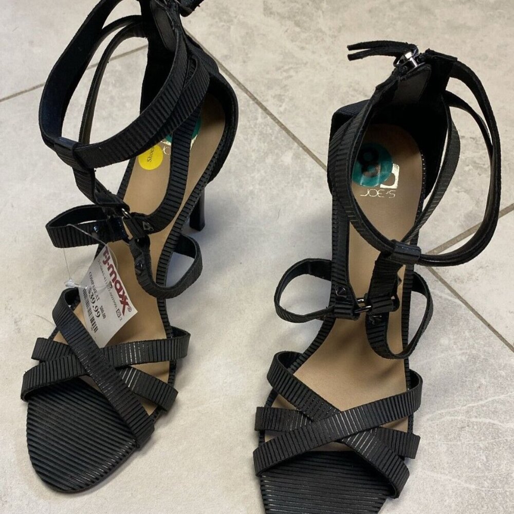 Joe's Jeans Womens Shoes 8 Gray Strappy‎ Open Toe High Heel Sandal Pump NWT Sexy